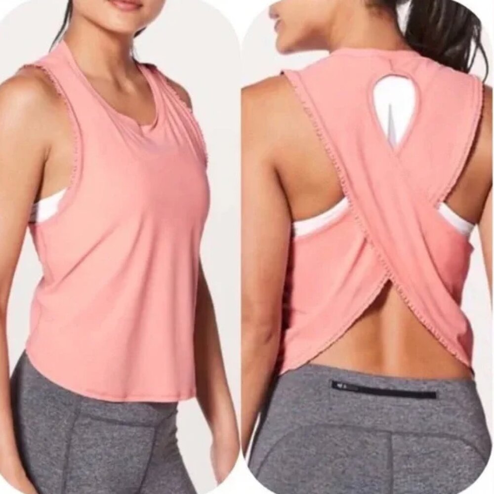 NWT Lululemon Fast As Light Tank SE Frilled LAVD Lavender SZ 10 - Picture 3 of 3